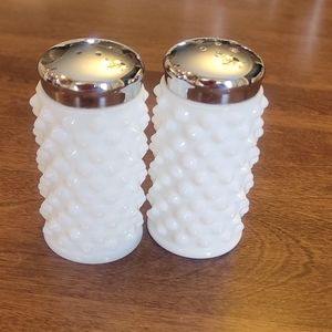 Vintage Milk glass Salt & Pepper shakers